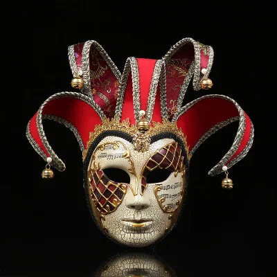 GNHYLL мода полное лицо мини маска для Венецианского маскарада Mardi Gras Хэллоуин/Свадебное настенное художественное украшение коллекция - Цвет: Красный