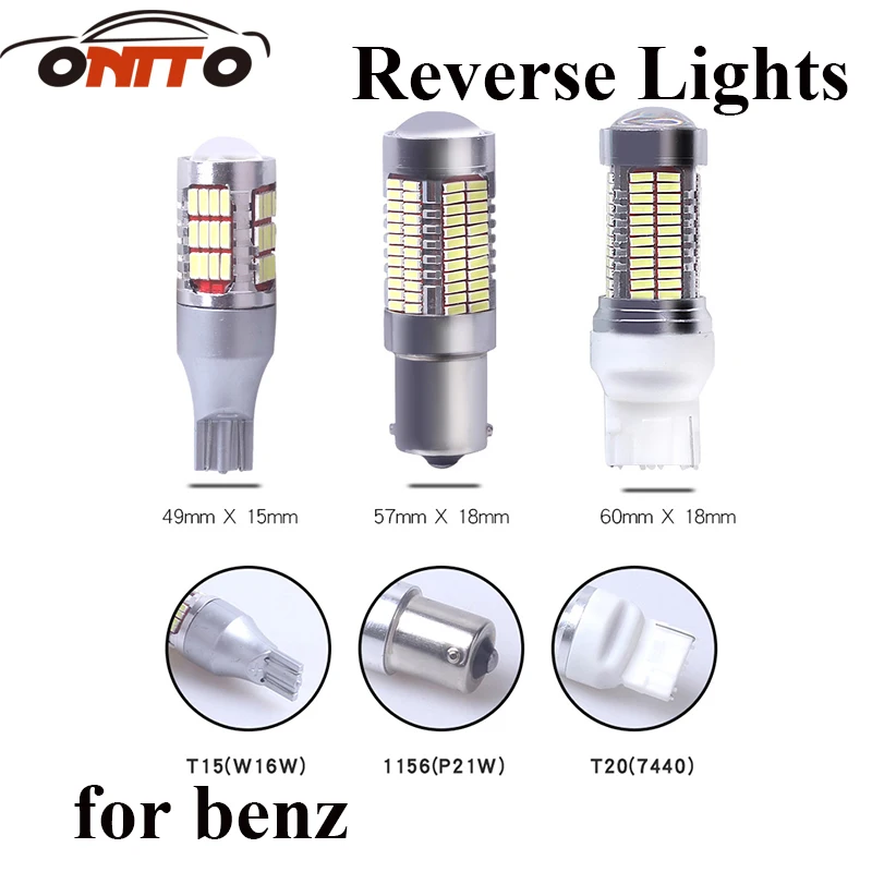 

2pcs/lot LED 1156 T20 7740 T15 W16W 4014 SMD Chip Reverse Light Strobe Light FOR W211 W203 W204 W124 W201 W202 W212 W220