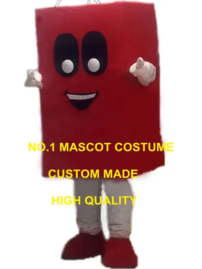 Can Print Logo Advertising Red Hand Shopping Bag Mascot Costume