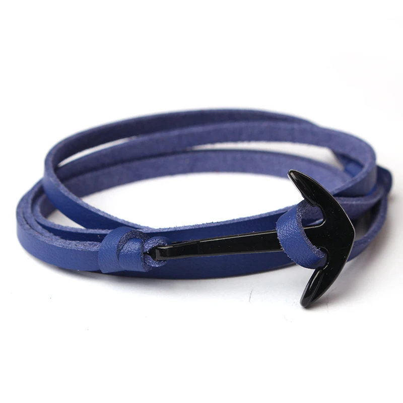 NIUYITID Leather Bracelet Men Jewelry Fashion Anchor Bracelet & Bangle Female Women Braclet pulseira de couro masculina (9)