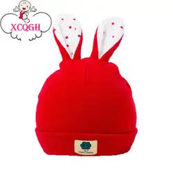XCQGH милый красный зима для новорожденных Для маленьких мальчиков девочек шляпа кролика вязаный крючком вязаная теплая Кепки Детские