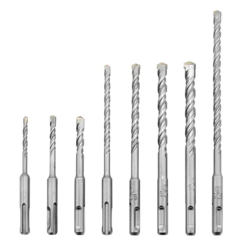 

8pcs Dropship Electric Hammer Drill Bits SDS PLUS Shank Rotary Cement Drill Bit Concrete Drill 2 Pits 2 Slots