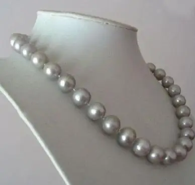 

BEAUTIFUL NATURAL AAA SOUTH SEA GRAY PEARL NECKLACE 10-11MM 18 INCH Jewelery