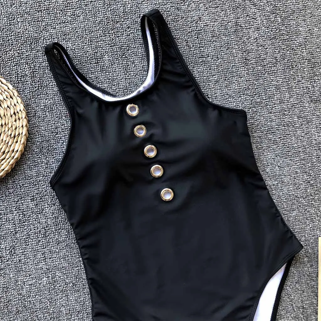 Женская одежда для плавания, летний Цельный купальник, сексуальный спортивный купальник для девочек, купальные костюмы, купальный костюм, черный купальный костюм, Stroj capielowy