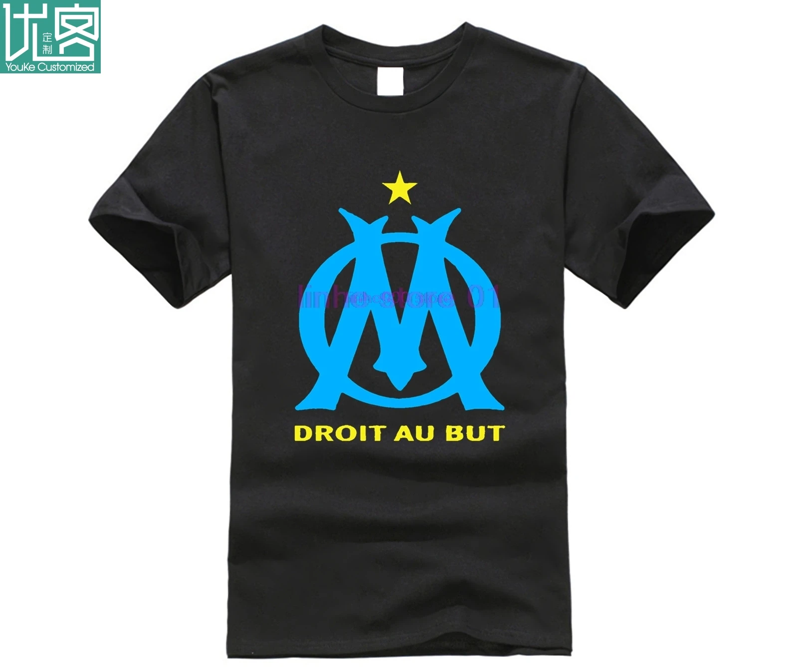 

High Quality Olympique DROIT AU BUT Marseille T Shirt Short Sleeved for mens