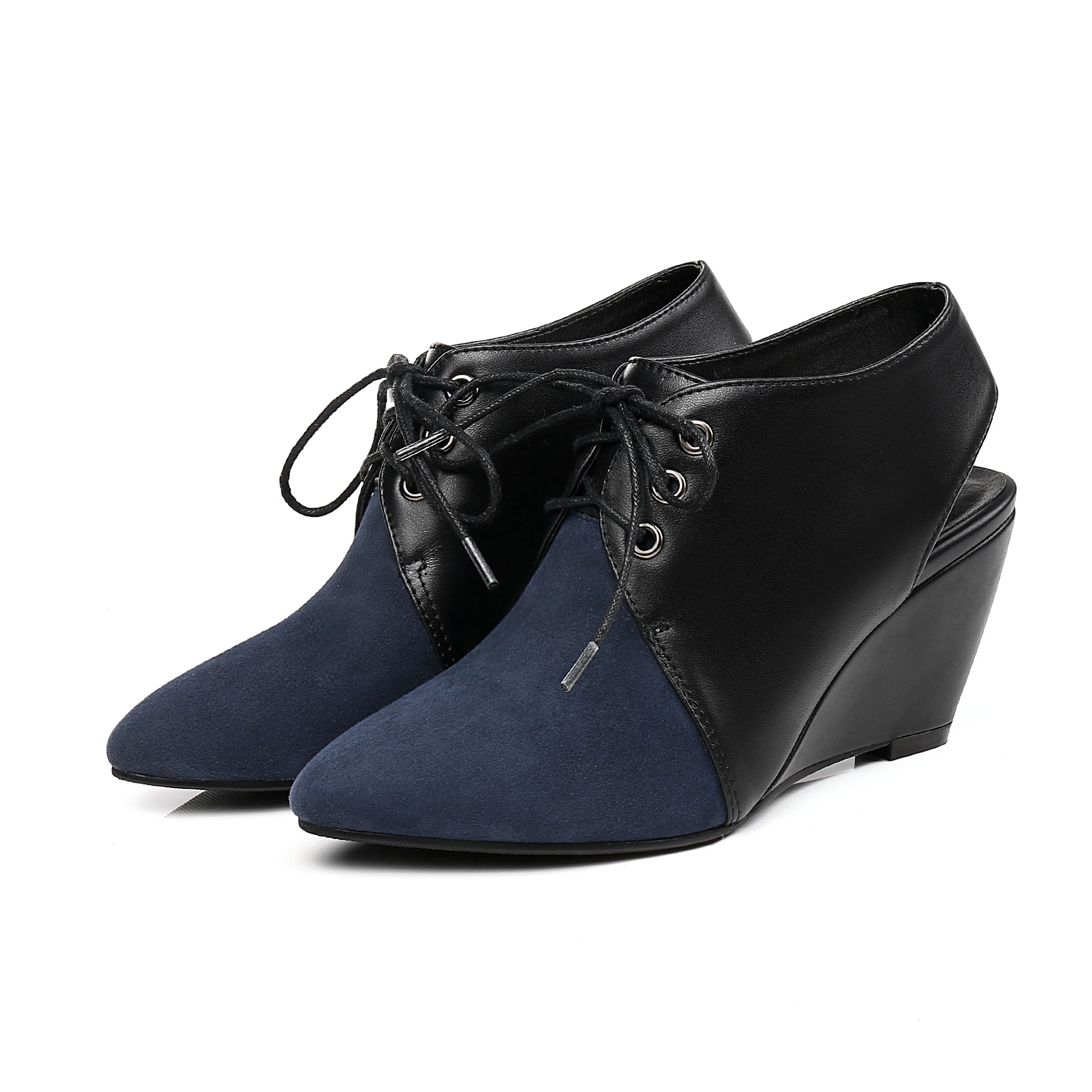 

Dating. Casual. Fashion wedges with leather deep mouth women's shoes