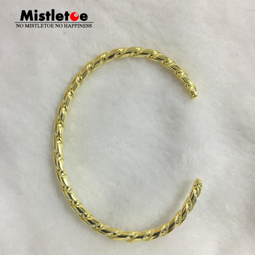 

Genuine 925 Sterling Silver Gold-color Twisted Silver Bangle Bracelet Fit European Troll Jewelry Not Include charms