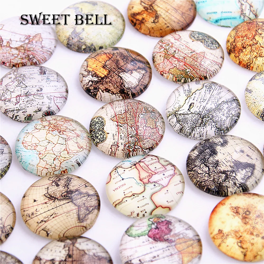 SWEET BELL 20 шт. мм 25 фотовспышка Стеклянные Кабошоны Ювелирная фурнитура
