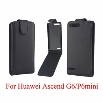 

Coque PU leather phone cases Flip Cover For Huawei Ascend G6 Back Phone Bags Vertical Up-Down Open skin pouch