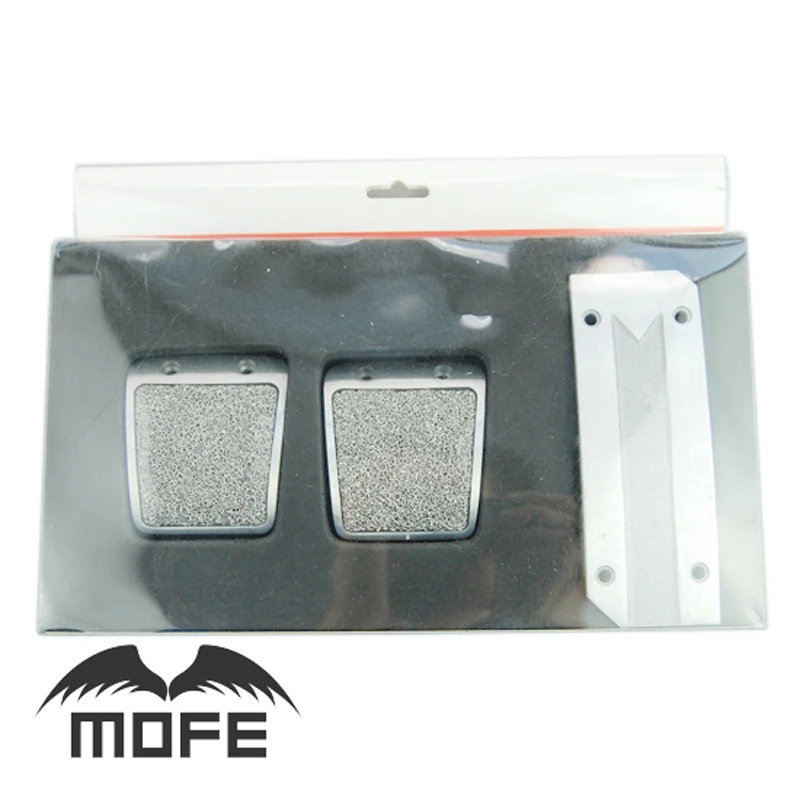 

Original logo 3PCS/SET Aluminum no-slip Car Pedal Pad For CRV/Accord MT Silver