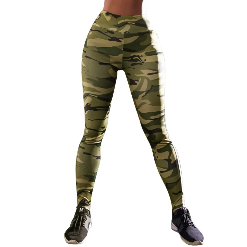 

Leggings Sports Women Fitness Workout Activewear Push Up Pencil Pants Camouflage Print Fashion Modis High Waist Legings Leggins