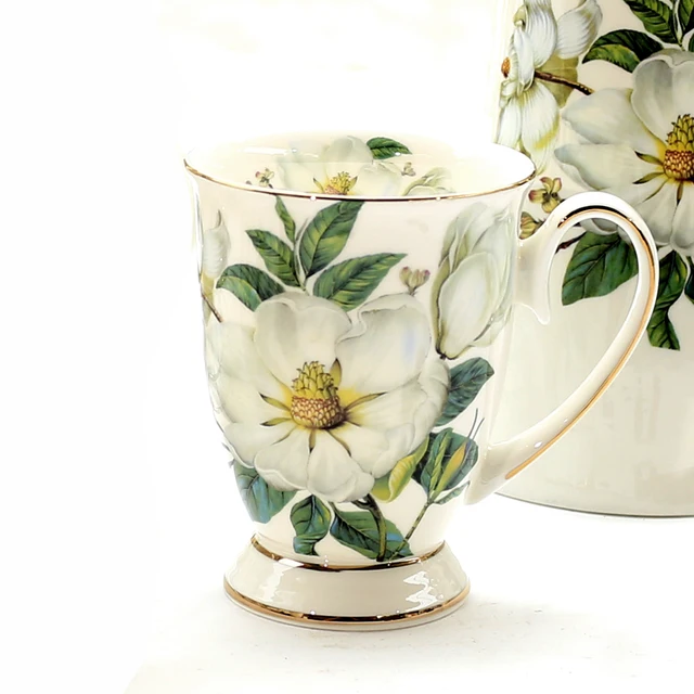 $US $13.50 Ceramic Coffee Mug Milk Cup Drinkware Kapok Pattern Teacup Simple and Creative Mugs Home Decor