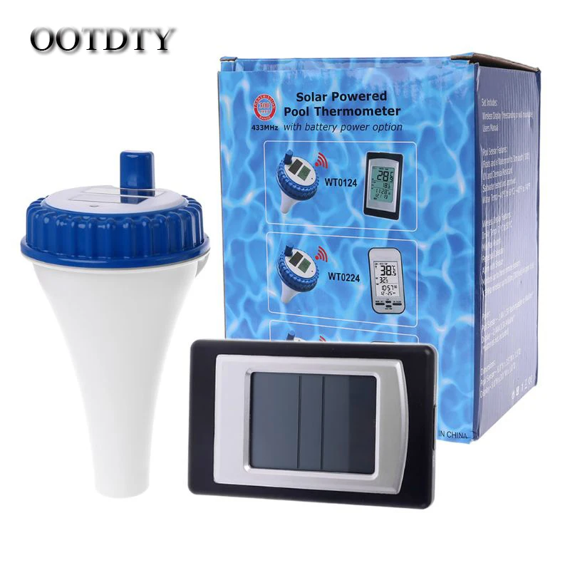 

Solar Energy Digital Wireless Swimming Pool Thermometer SPA Floating Temperature Meter With 3 Channels/Time Alarm/Calendar