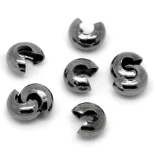 DoreenBeads, медные Обжимные бусины, полукруглые Бусины Из бронзового металла, сделай сам, для изготовления модных ювелирных изделий, 3 мм(1/"), диаметр, 30 штук, новинка