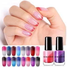 NICOLE дневник 6 мл термальный лак для ногтей изменение температуры цвета Отшелушивающий блеск лак для ногтей Блестки Блестящие украшения для ногтей лак