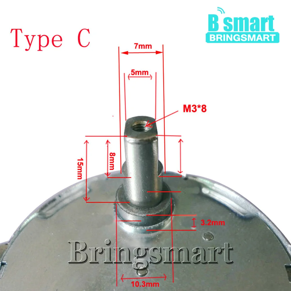 Bringsmart BLDC Электрический микро-мотор постоянного тока 5 в 6 в 9 в 12 В 24 В регулировка скорости двигателя 0,6-60 об./мин для дисплея стенд бытовая техника JS-50B