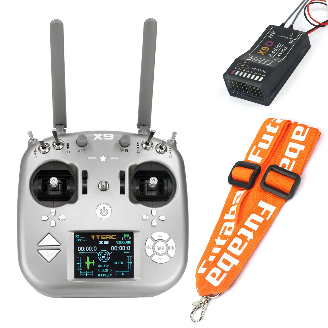 

JMT X9 Remote Control 9CH Transmitter with Receiver forMini Quadrocopter Aircraft Spare Parts