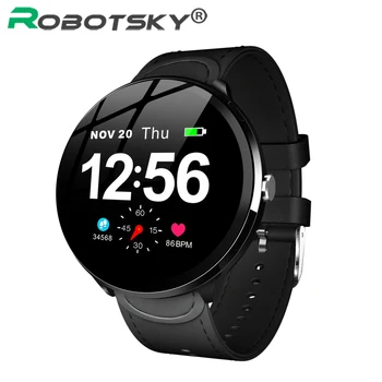 

V12 Smart Watch 1.3 Inch Full Touch Glass Screen Waterproof Heart Rate Monitoring Blood Pressure For Men Women Fitness bracelet