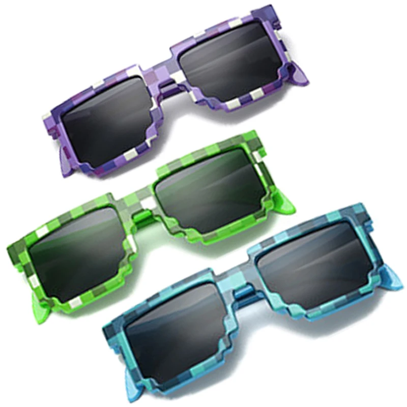 Детские солнцезащитные очки для девочек и мальчиков, очки-мозаика, рамка, пиксель, абстрактные детские солнцезащитные очки, UV400 очки, Gafas de sol