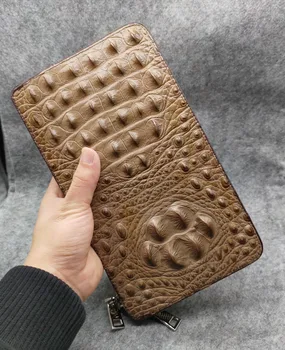 

Luxury Brand Men Purse Clutch Bag Male Long Wallets Casual Zipper Coin Purses Alligator Classic Style Card Holder Male Purse