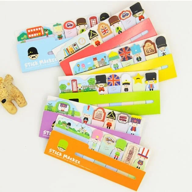 

1pack/lot British London soldiers Row convenient Memo Sticky Pad Notes students gift prize office school Stationery supplies