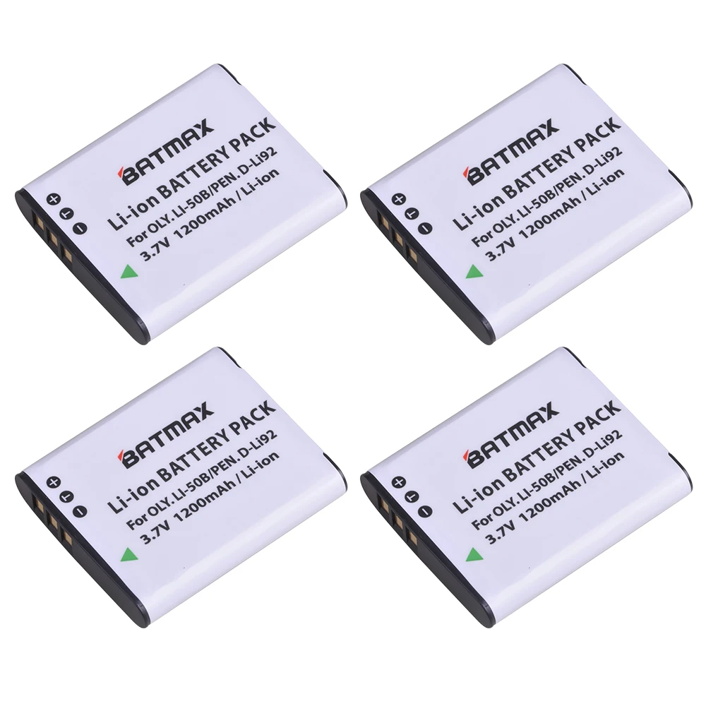 Li-50B LI50B 50B аккумулятор (4 упаковки) для OLYMPUS SP 810 800UZ u6010 u6020 u9010 SZ14 SZ16 D755 u1010 SZ30 SZ20 XZ-1 VR350