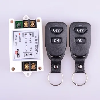 

High Power 12V DC 40A 350W 1CH RF Wireless Remote Control Lighting Switch Input 12V Output 12V Wireless Receiver With Black TX