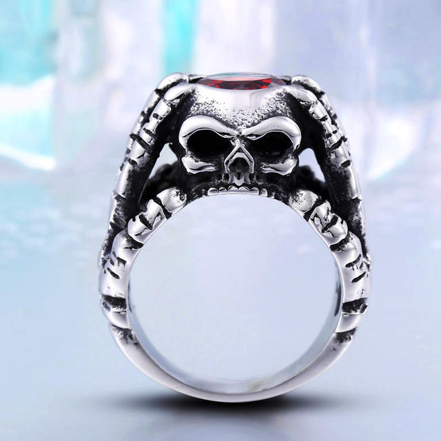 STAINLESS STEEL CLAW SKULL RINGS