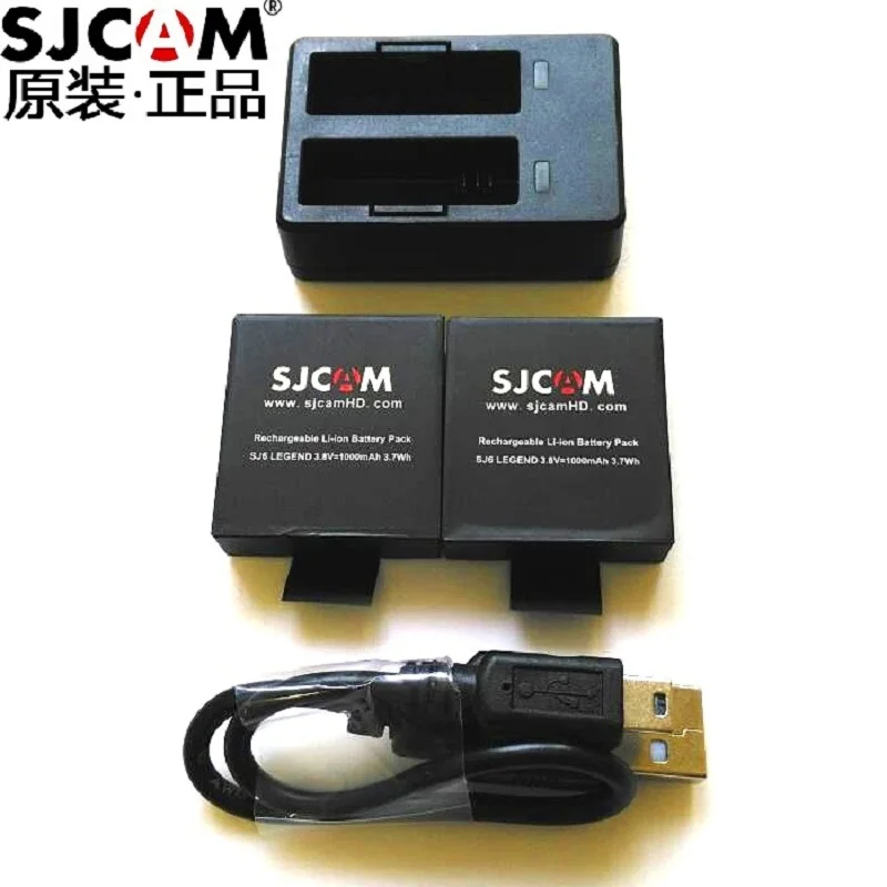 Prix pour Nouveau sjcam accessoires 2 pcs d'origine sj6 batteries rechargeable batterie + double chargeur pour sjcam sj6 légende action sports caméra Prix pour Nouveau sjcam accessoires 2 pcs d'origine sj6 batteries rechargeable batterie + double chargeur pour sjcam sj6 légende action sports caméra