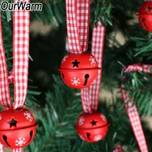 OurWarm 20шт рождественские колокольчики Снежинка металлические колокольчики подвесные елочные украшения для рождественской вечеринки год