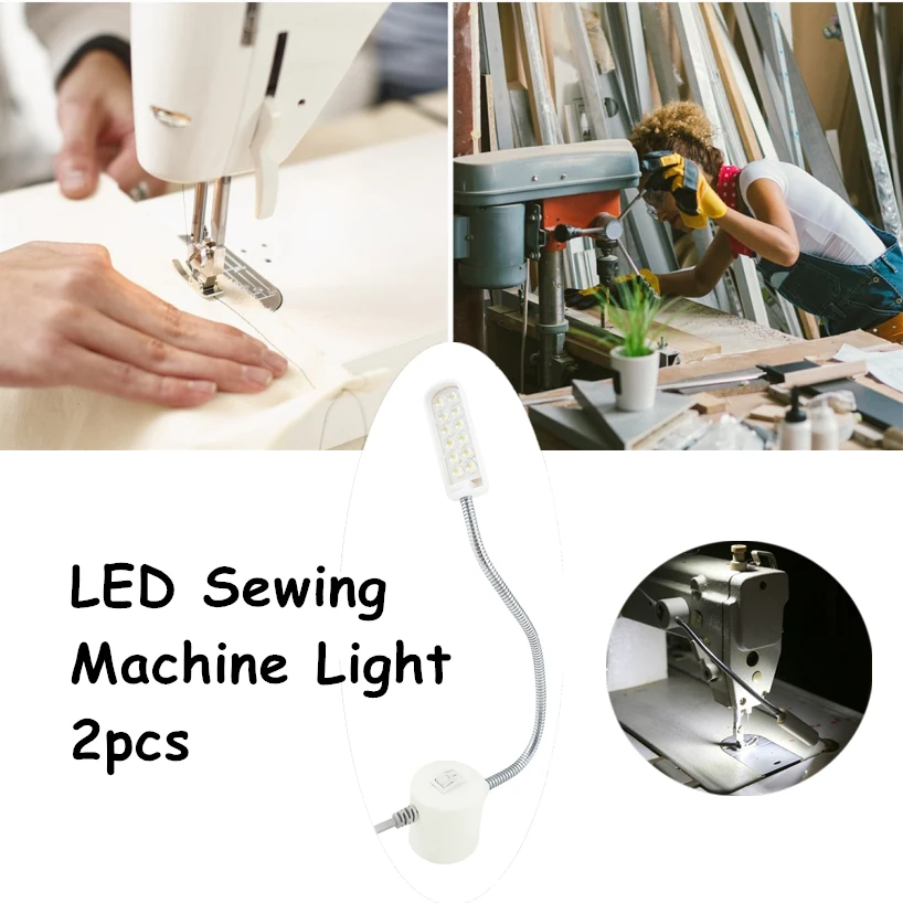 

Magnetic Mounting Base 1W 12 LED Sewing Machine Light Working Gooseneck Lamp Industrial Sewing Machine or Home Working Lighting