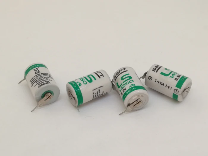 

10PCS/LOT Original SAFT LS14250 14250 3.6V 1250mAh LiSOCL2 PLC battery with two pin Free Shipping