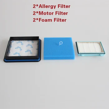 

6 Washable engine foam filter kit for Philips power supply Compact FC9331 / 09FC9332 / 09 FC8010 / 01 Vacuum cleaner spare parts