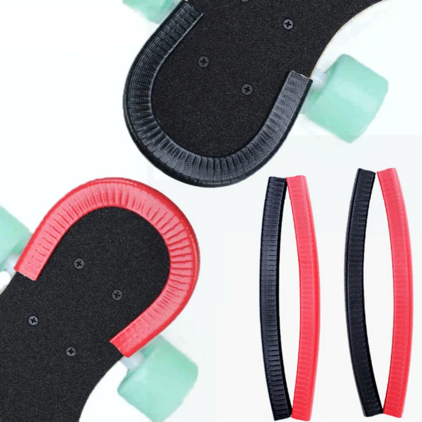 1pair Skateboard Protection Strips Skateboard Bumper Strip Protect
