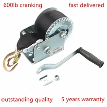 CarBole 6 Meters length Heavy Duty Winches with 600 lbs Hand Crank StrapWinch for Bales ATV Jet Ski Trailer Boat