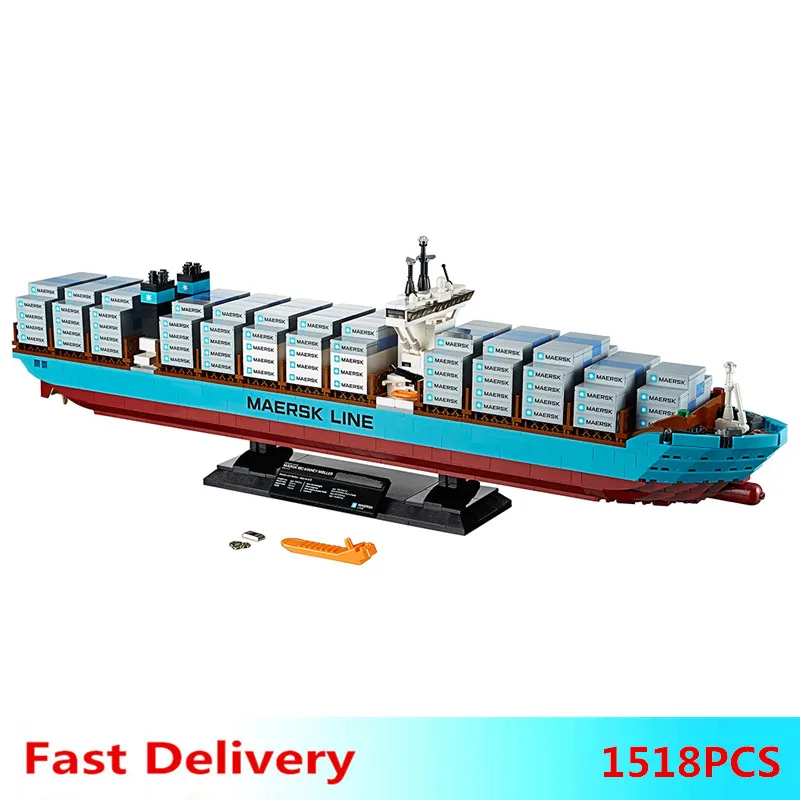

Legoing 10241 Maersk Line Triple - E Model Building Blocks Bricks Set Figures Kids DIY Toys Birthday Christmas Gifts 1518PCS