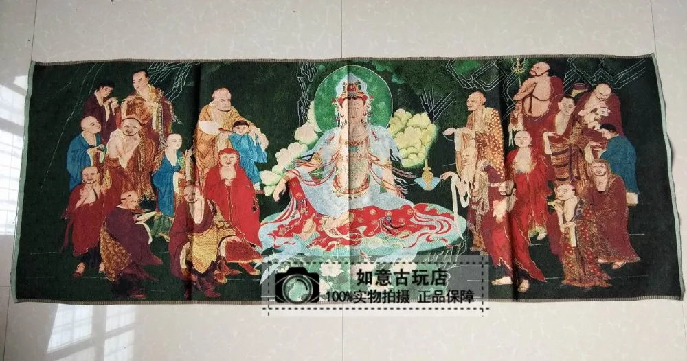 

Nepal Tibet Thangka Silk Hanging painting Pictures of the Guanyin