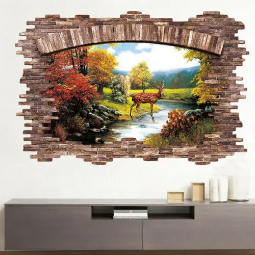 

Natural Scenery Wall Stickers Home Decoration 3D Stereoscopic Waterproof Modern Wall Stickers
