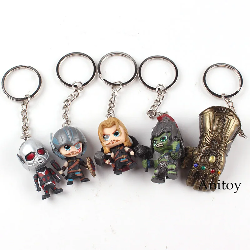 

Marvel Avengers Infinity War Ant Man Infinity Gauntlet Keychain Thor Ragnarok Hulk Thor Action Figure PVC Figures Toys Pendants