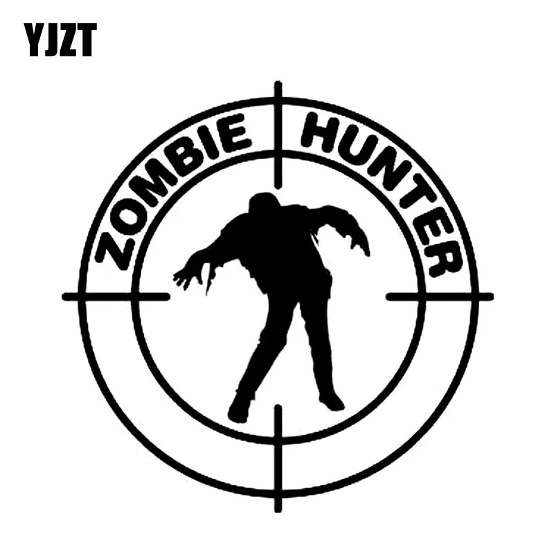 Yjzt 15*15cm Interesting Zombie Hunter Motorcycle Car Sticker Decal