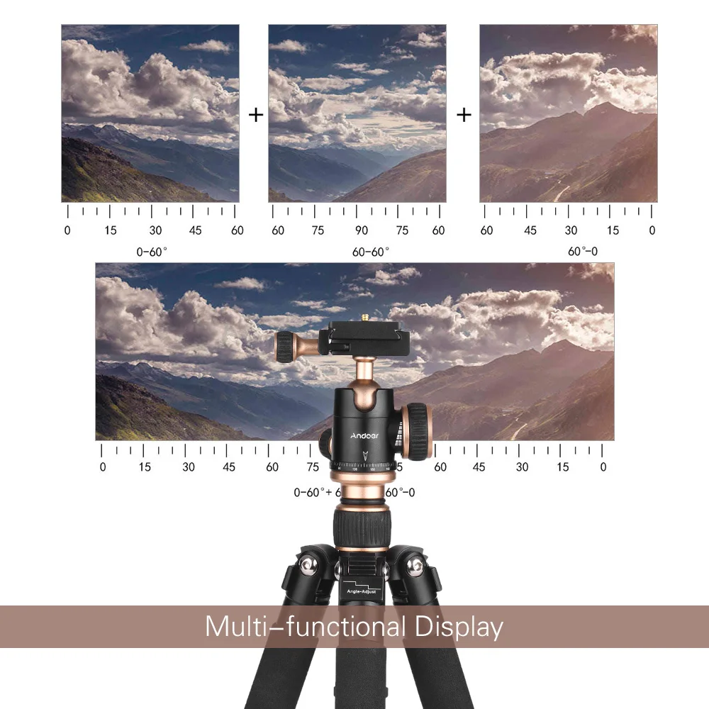 Andoer 53 см/2" портативный мини Настольный Штатив для путешествий с шаровой головкой быстросъемная пластина для Canon Nikon sony DSLR камеры телефона