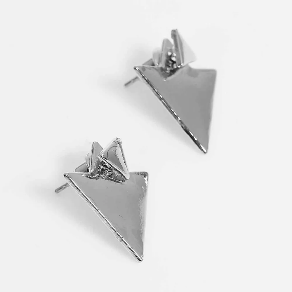 Doreenbeads Треугольники Серьги Панк ювелирные изделия гвоздики уха куртка для женщин