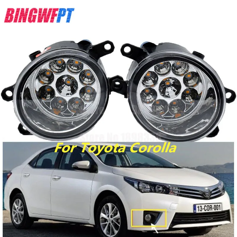 2pcs/pair (Left+Right) High brightness LED Fog Light White Yellow For