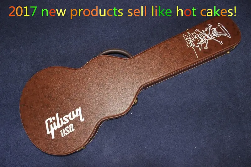 

free shipping! brown cost Lp electric guitar hardcase