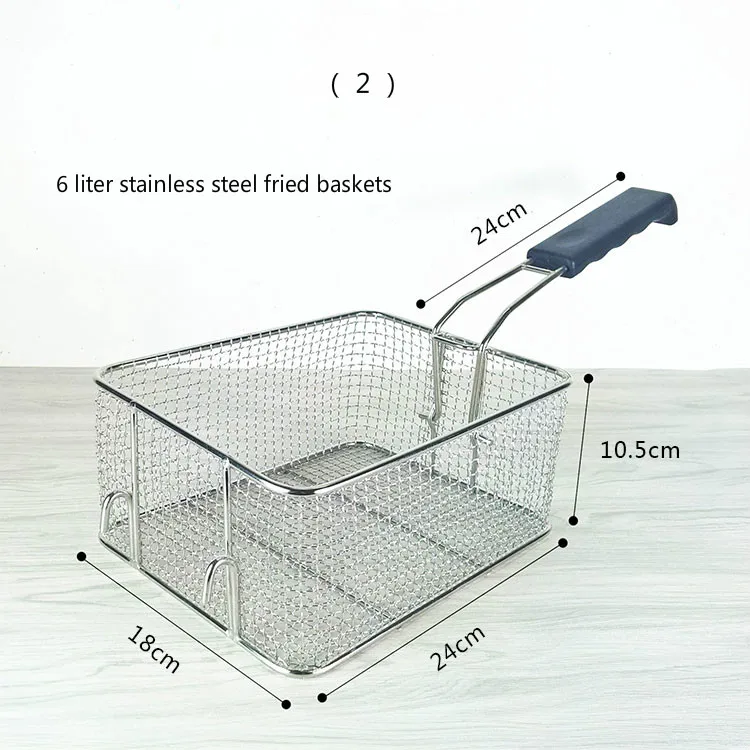 28 вариантов фритюрница из нержавеющей стали экран картофель фри рамки квадратный фильтр сетки зашифровать дуршлаг формы жарки корзины фритюрницы сетки - Цвет: 2