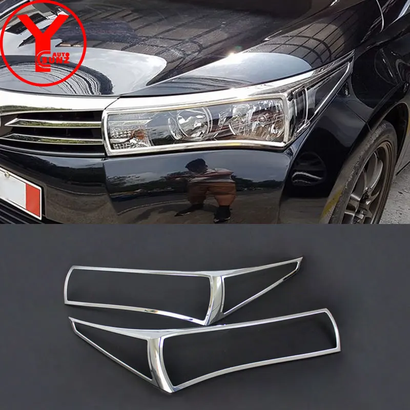 headlight covers For toyota corolla altis E170 2014 2015 2016 chrome