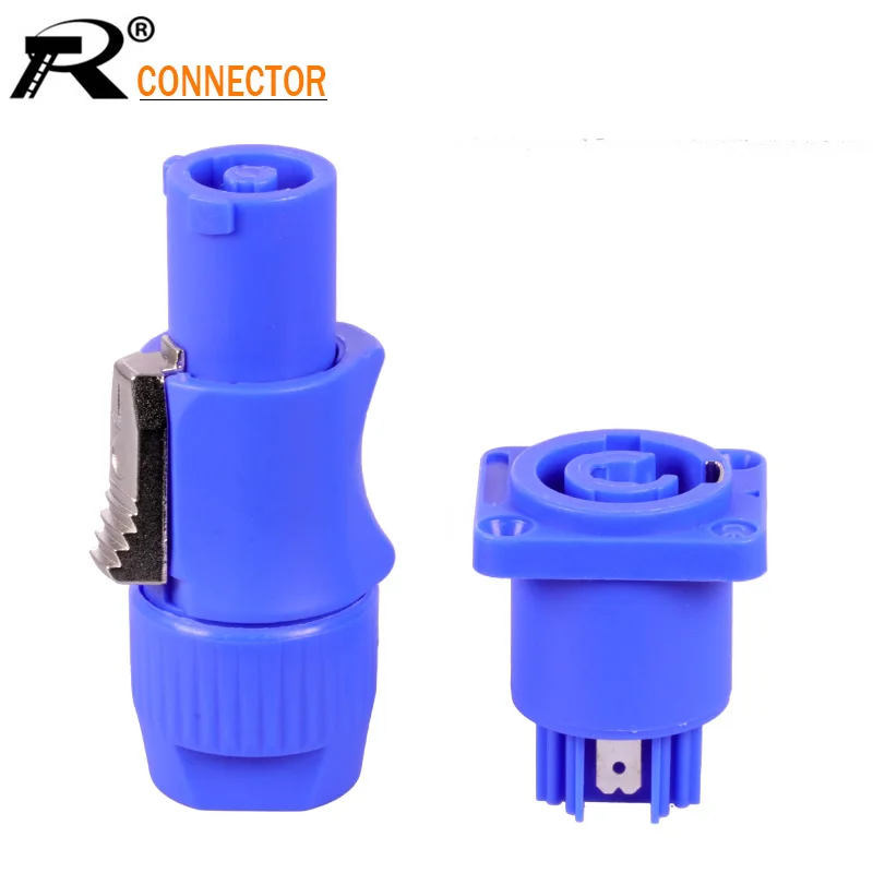 50pcs/25sets Male & Female in pair PowerCON Type A NAC3FCA+NAC3MPA-1 Chassis Plug Panel adapter 3 Pin Powercon Speaker Connector