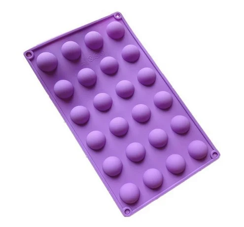 

24 Cavity Mini Half Sphere Silicone Mold Ice Tray Baking Pan Moulds