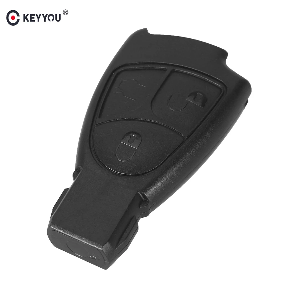 

KEYYOU Replacement Car Key Case 3 Buttons Shell For Mercedes Benz C E ML S CLK CL 3B 3BT Smart Remote Key Fob Shell Cover