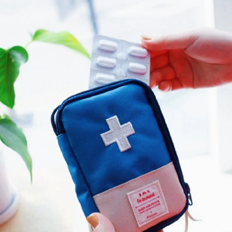 Outdoor Portable Carry First Aid Kit Zipper Travel Accessories Mini Storage Classification Pill Box Functional Bag Outdoor Portable Carry First Aid Kit Zipper Travel Accessories Mini Storage Classification Pill Box Functional Bag